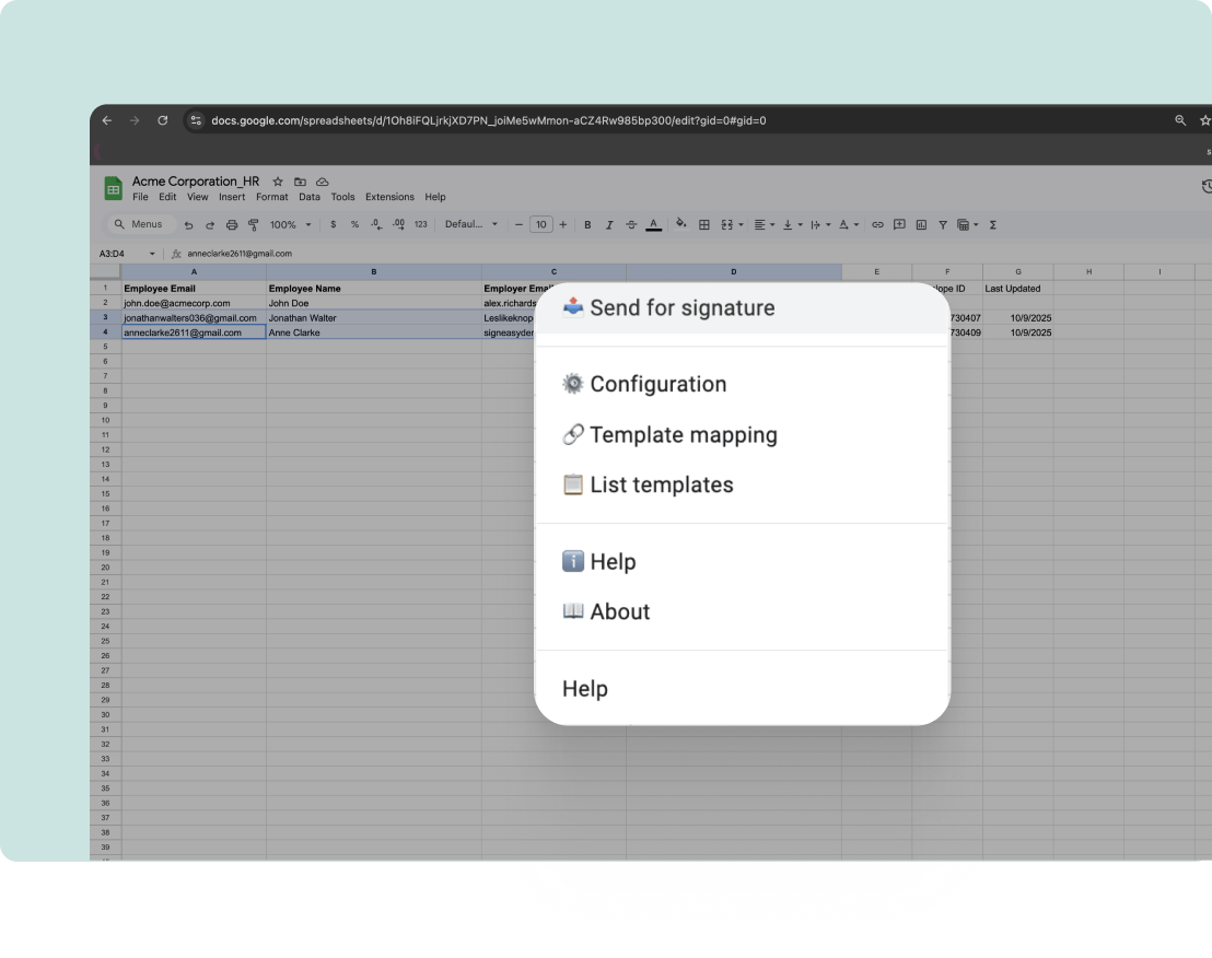 Access the extension