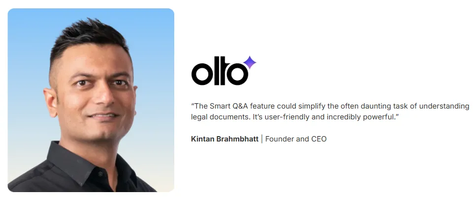 Testimonial for Signeasy by the Founder and CEO of Olto