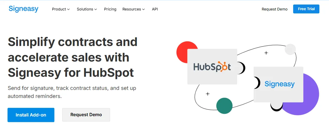 Signeasy Integration with HubSpot