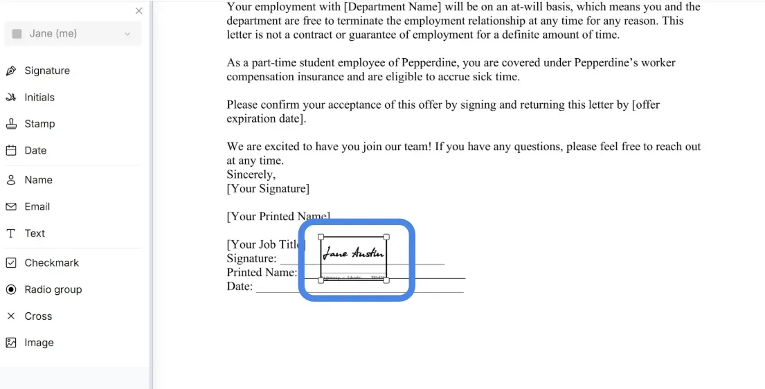  Adjust eSignature to place it perfectly