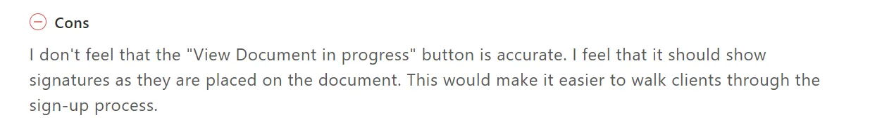 Nintex review citing an inaccurate 'Document in progress' button for tracking