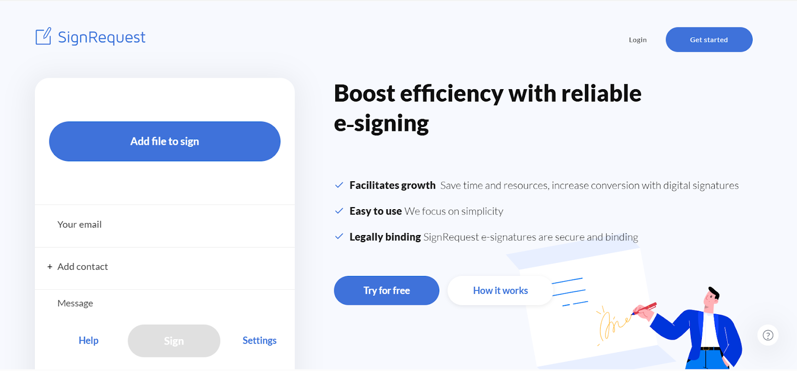  SignRequest home page