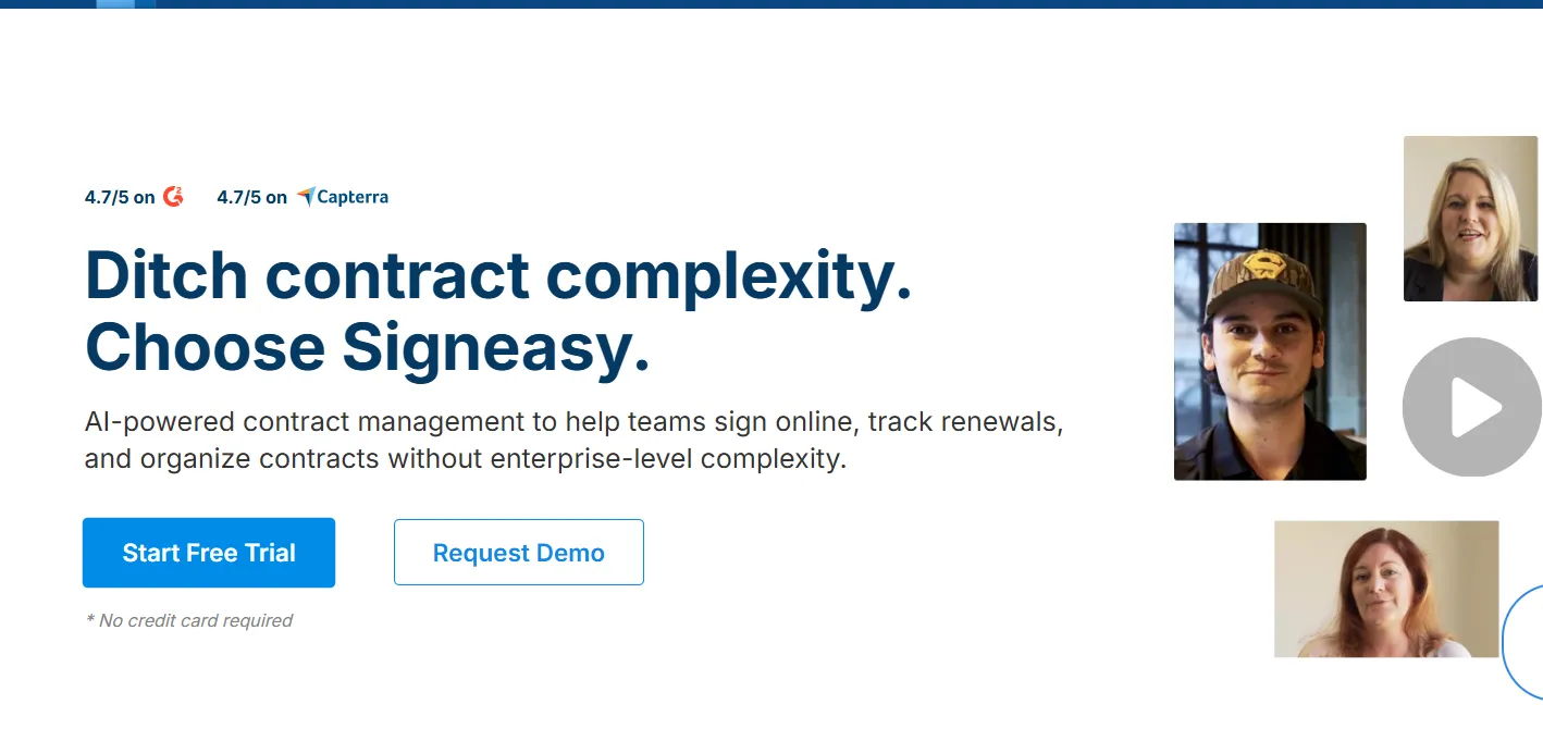 Signeasy is a better alternative to Docusign with more features and cost-effective plans