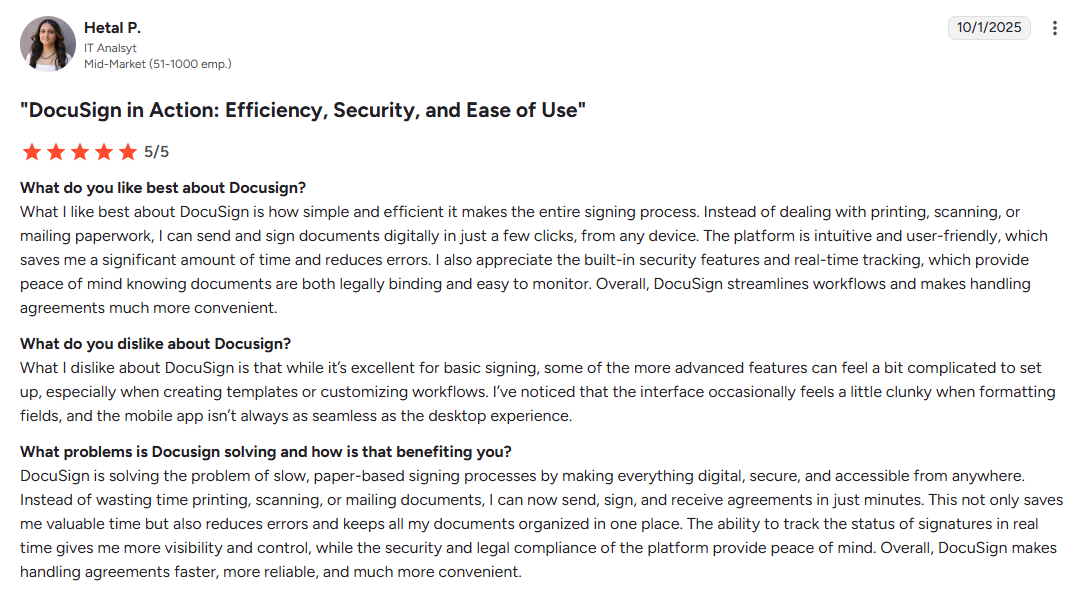 Docusign testimonial on solving slow, paper-based signing problems