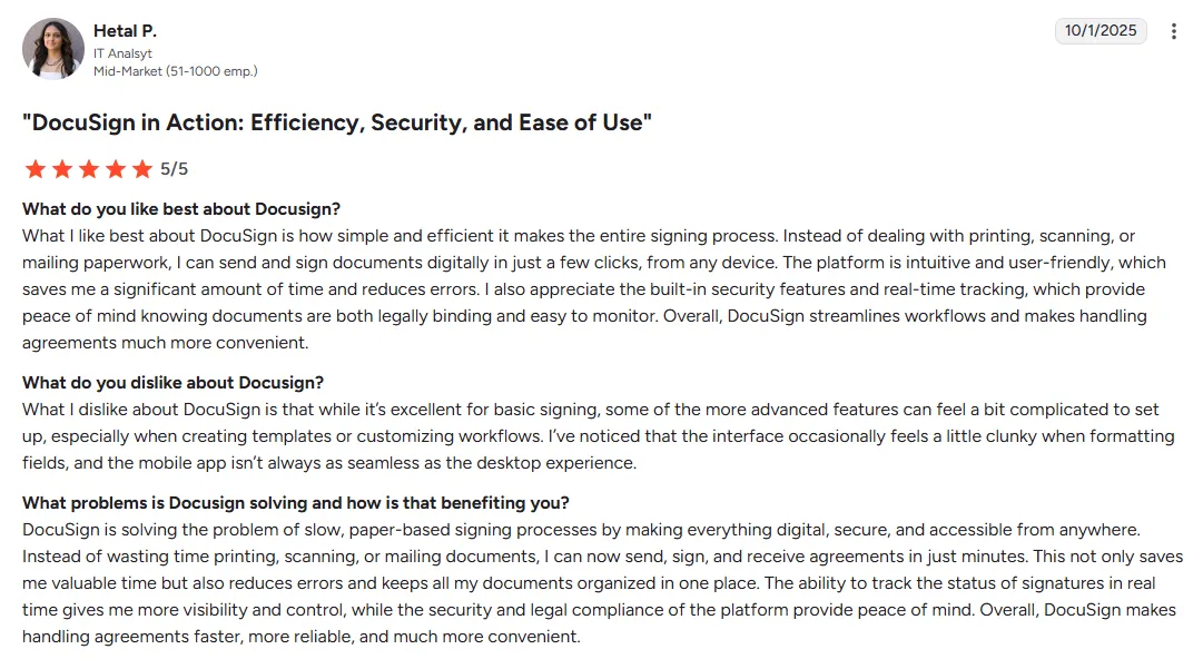 Docusign testimonial on solving slow, paper-based signing problems