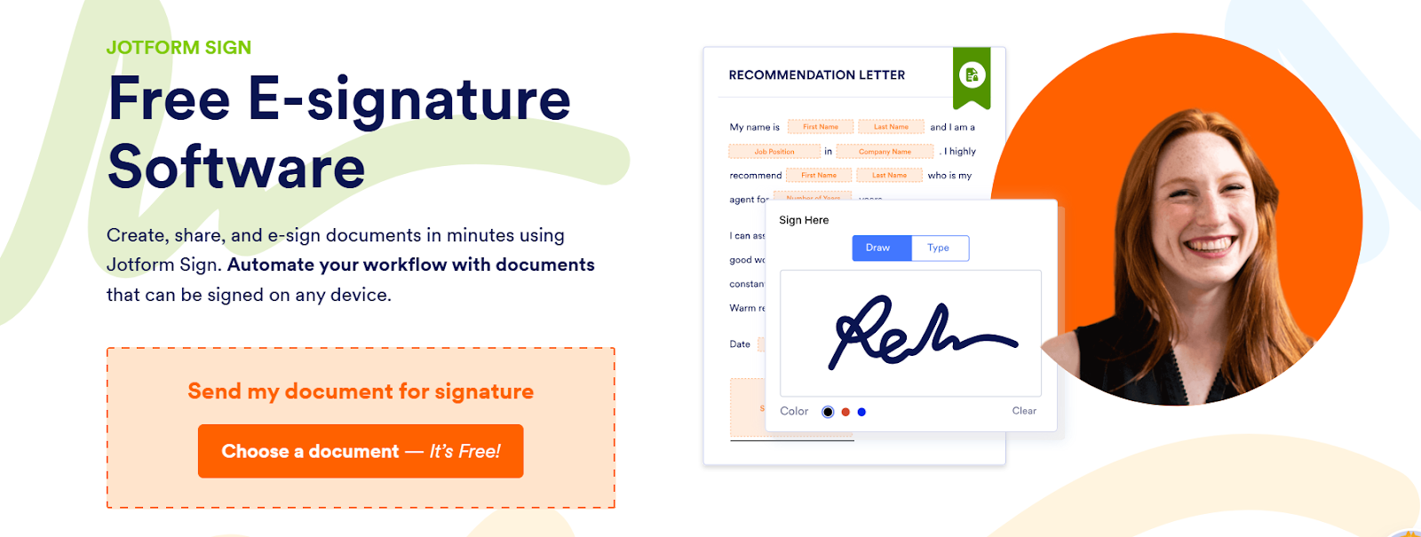 Jotform Sign — free eSignature software to automate your workflow