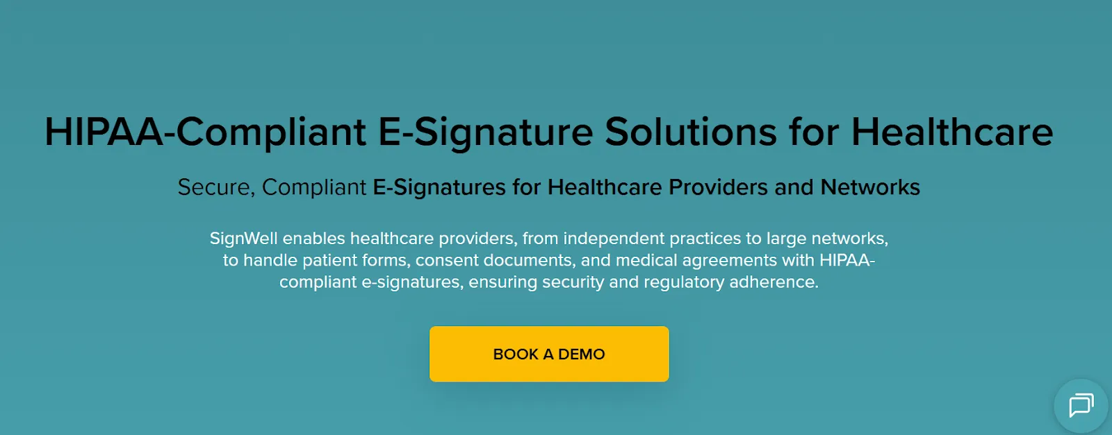 SignWell for Healthcare — compliant eSignatures for practices and networks