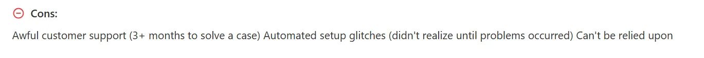 Awful customer support and automated setup glitches