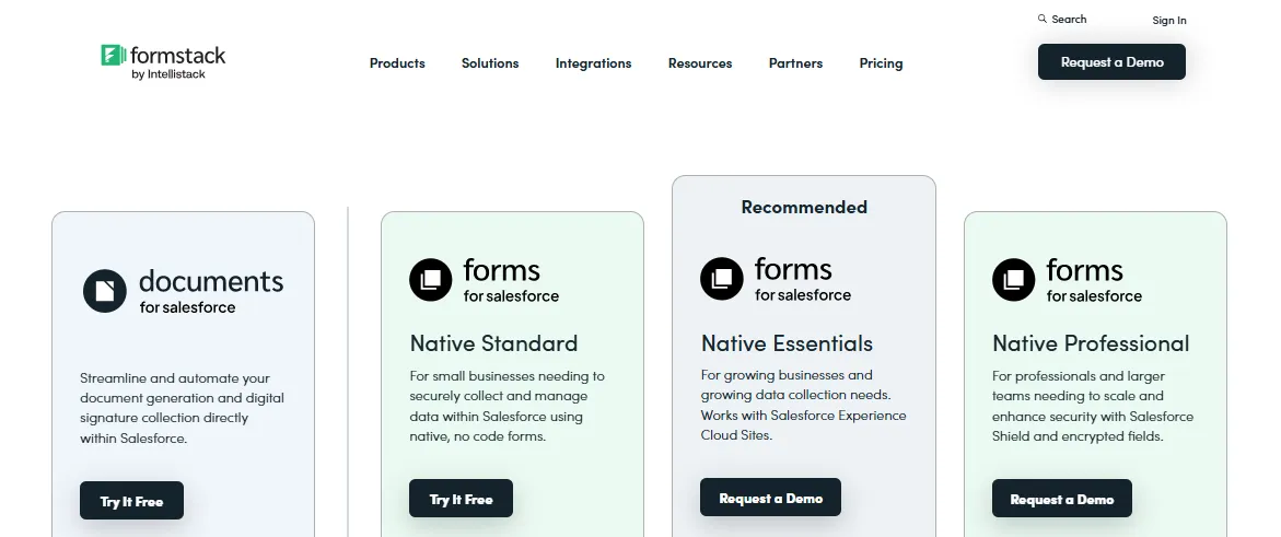 Salesforce Solutions plans are tailored to work natively in Salesforce