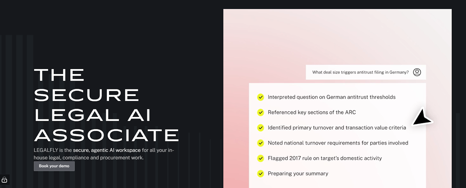 LEGALFLY — secure legal AI associate for in-house legal work