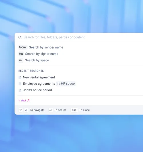 A screenshot showing Signeasy search