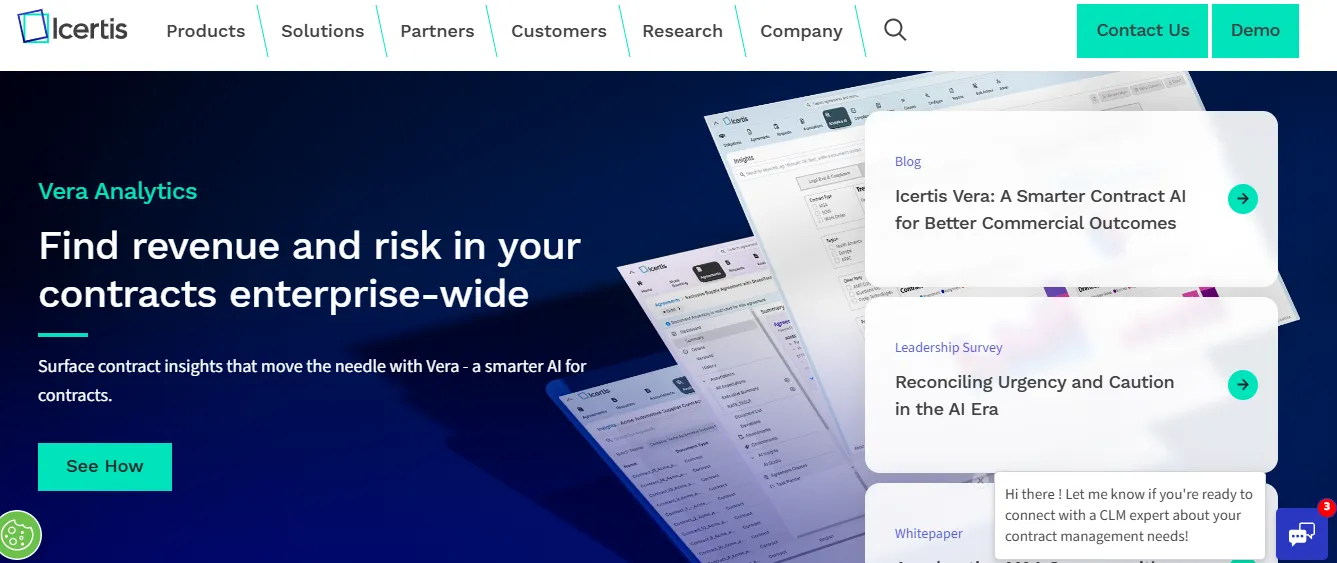 Image of Icertis home page