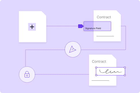 A screenshot showing how Signeasy lets users use templates and ensign them with ease