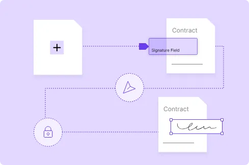A screenshot showing how Signeasy lets users use templates and ensign them with ease