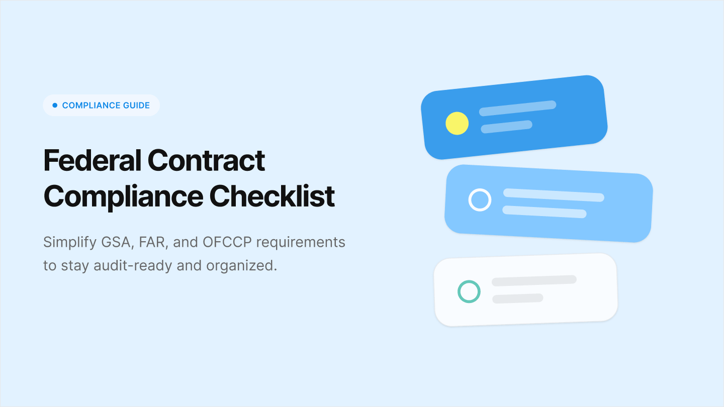 Federal contract compliance checklist for 2026
