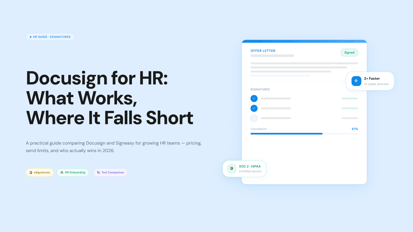 Docusign for HR: Features, Use Cases & Best Alternatives in 2026
