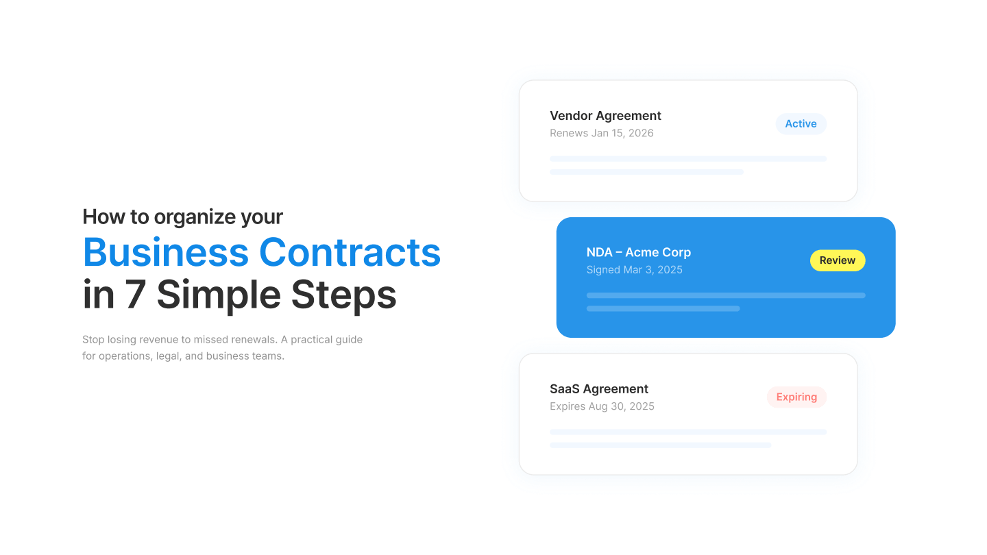 How to organize business contracts: a step-by-step guide