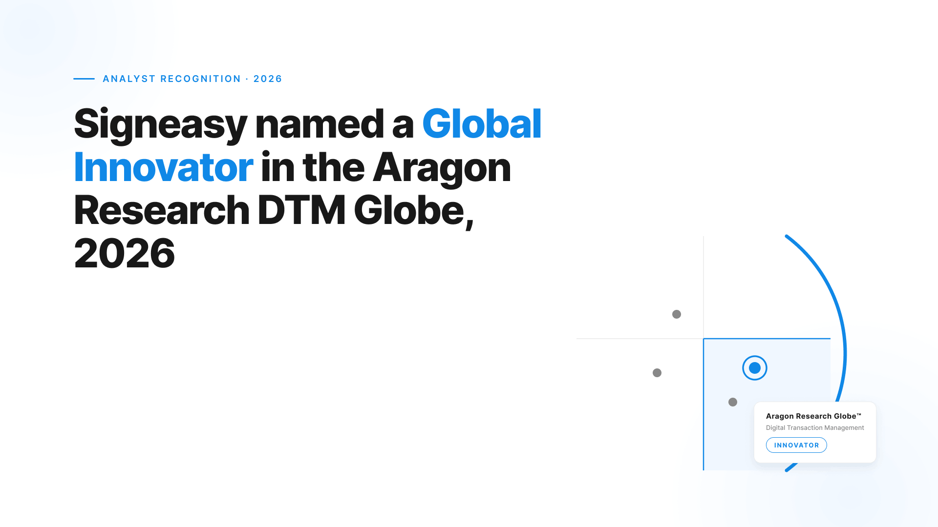 Signeasy named a Global Innovator in the Aragon Research DTM report