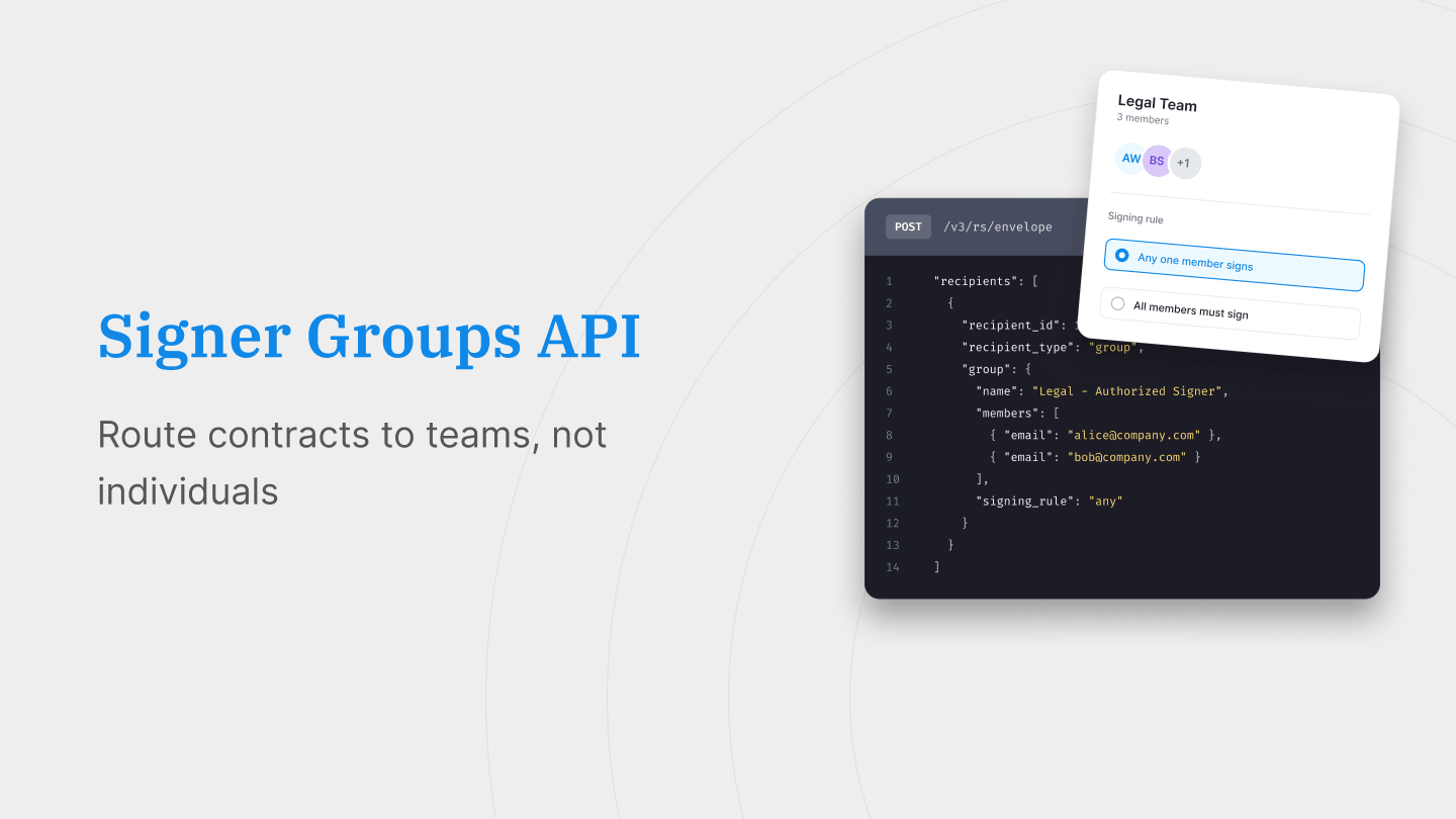 Route contracts to teams instead of individuals with Signer Groups