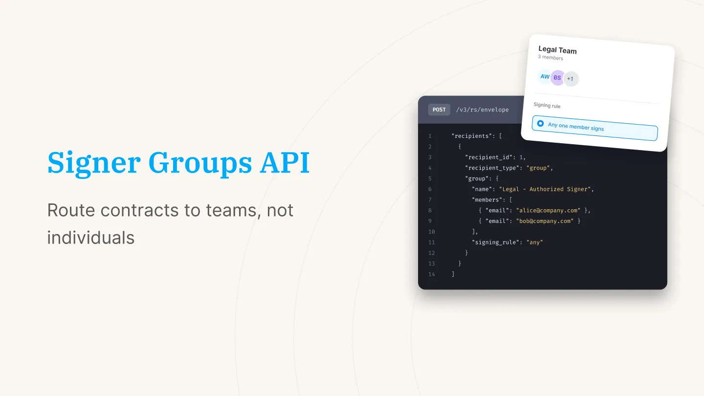 Route contracts to teams instead of individuals with Signer Groups