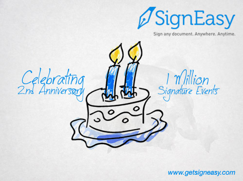 Signeasy celebrating 2nd Anniversary