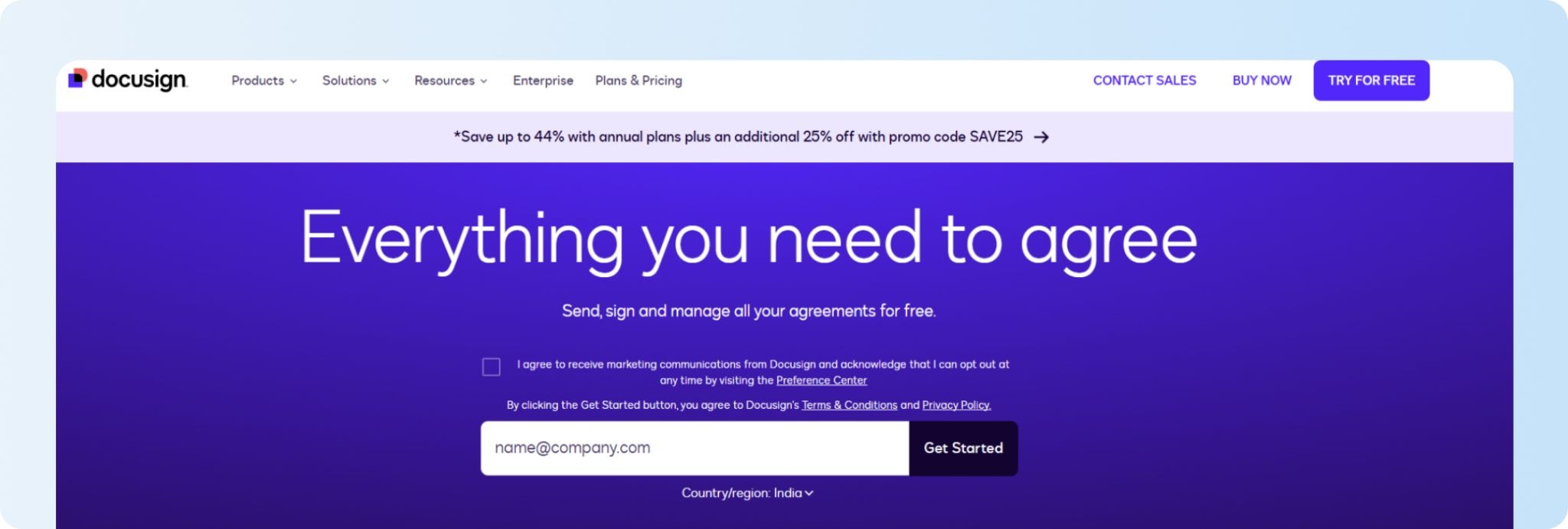 Docusign eSignature platform
