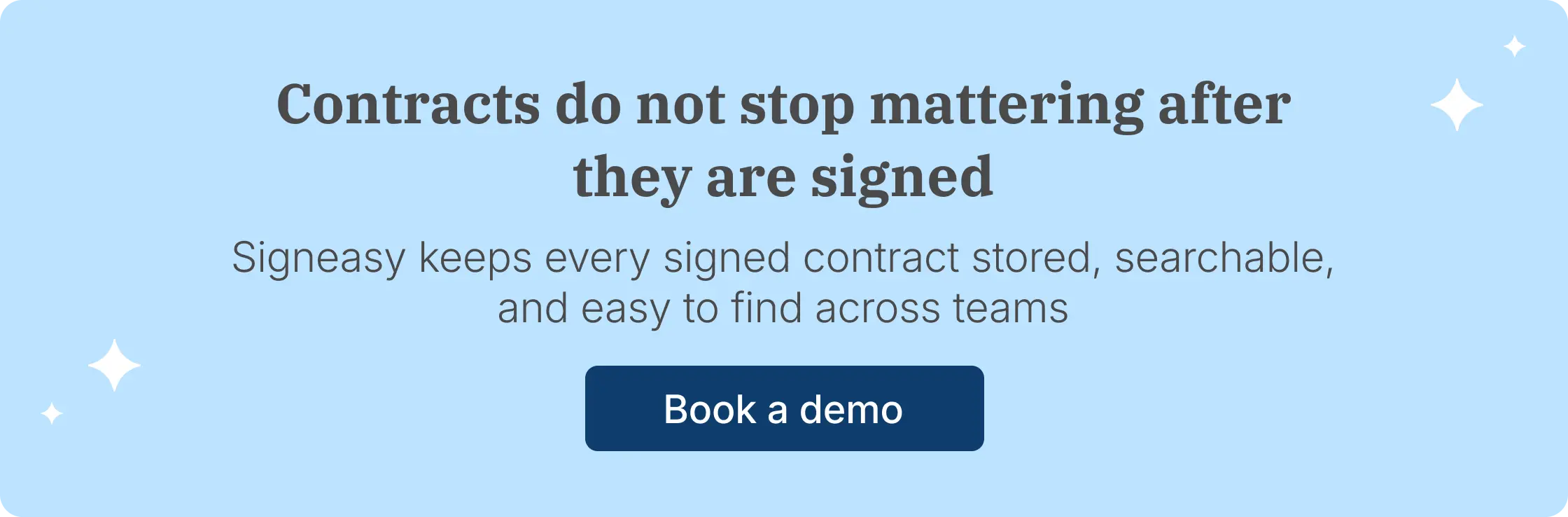 Signeasy stores and tracks signed contracts