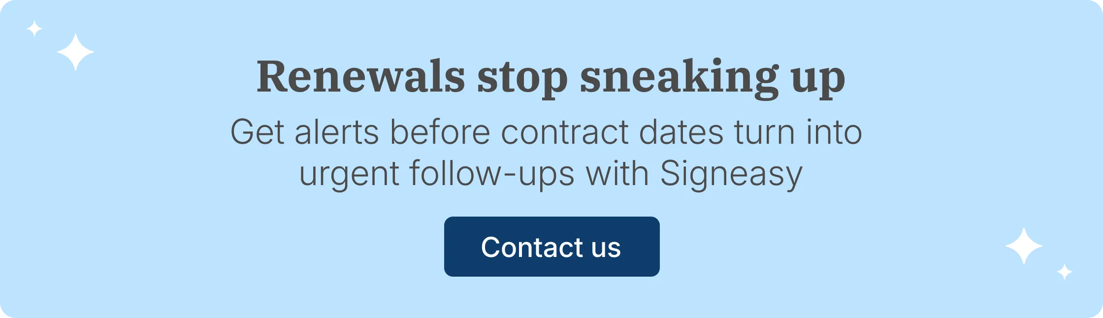 Signeasy tracks contract renewals in shared workspaces