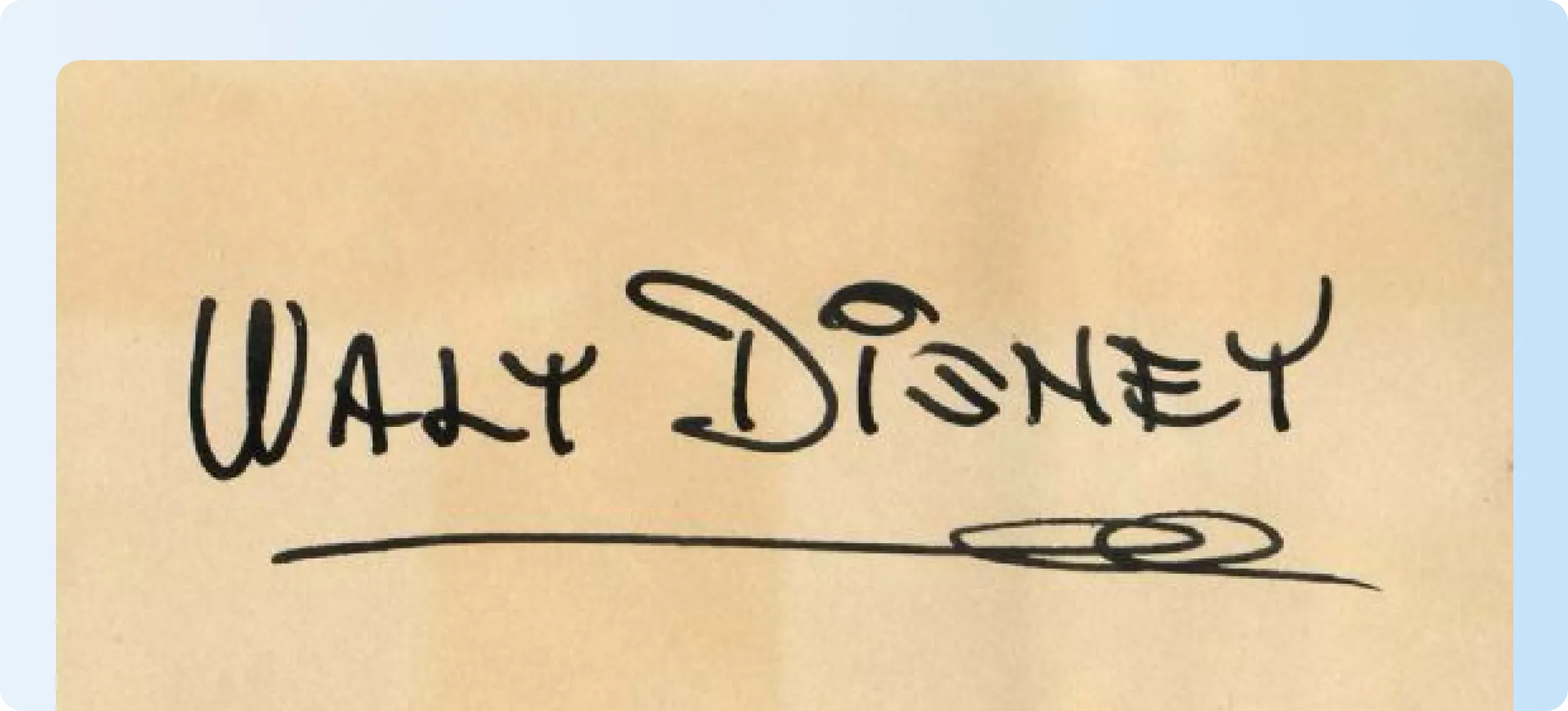 Walt Disney signature 