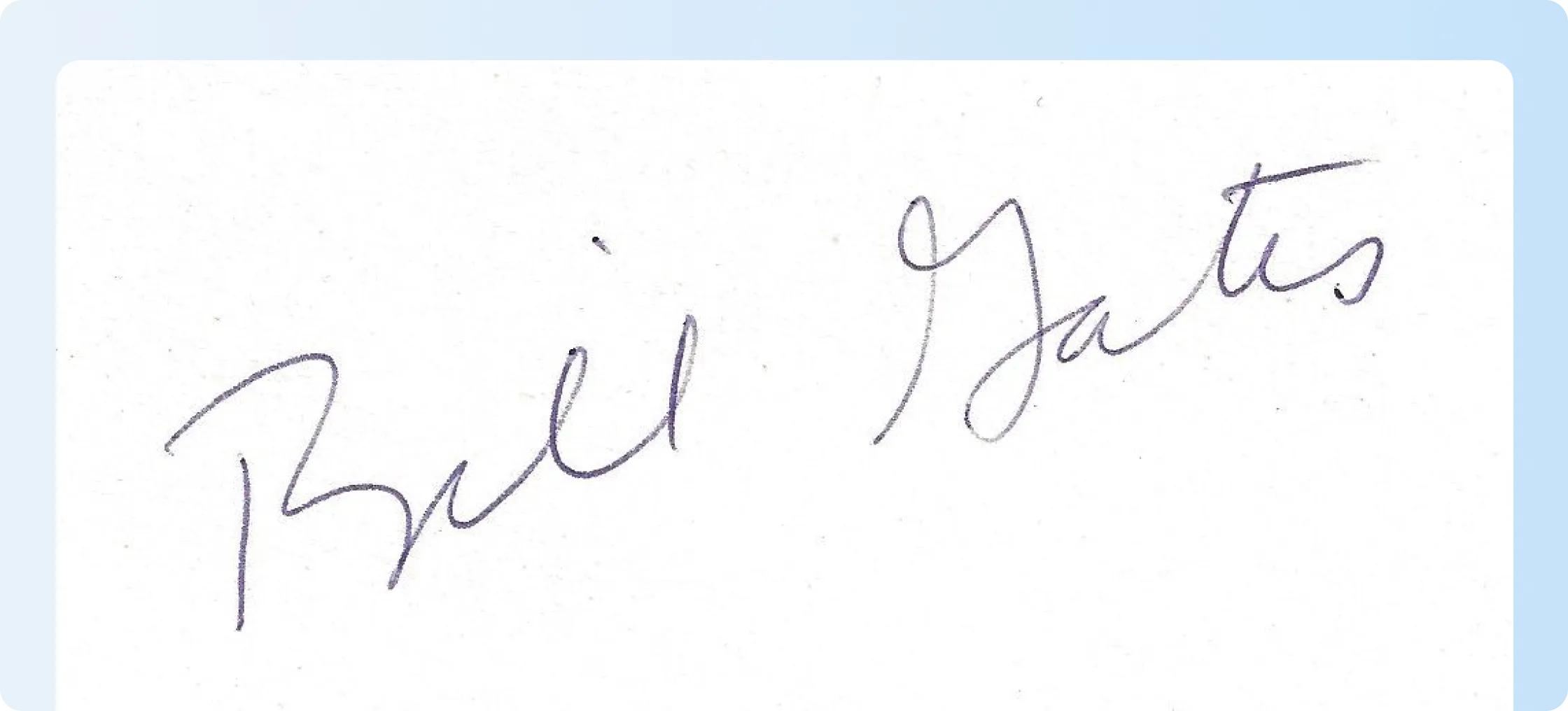 Bill Gates signature example