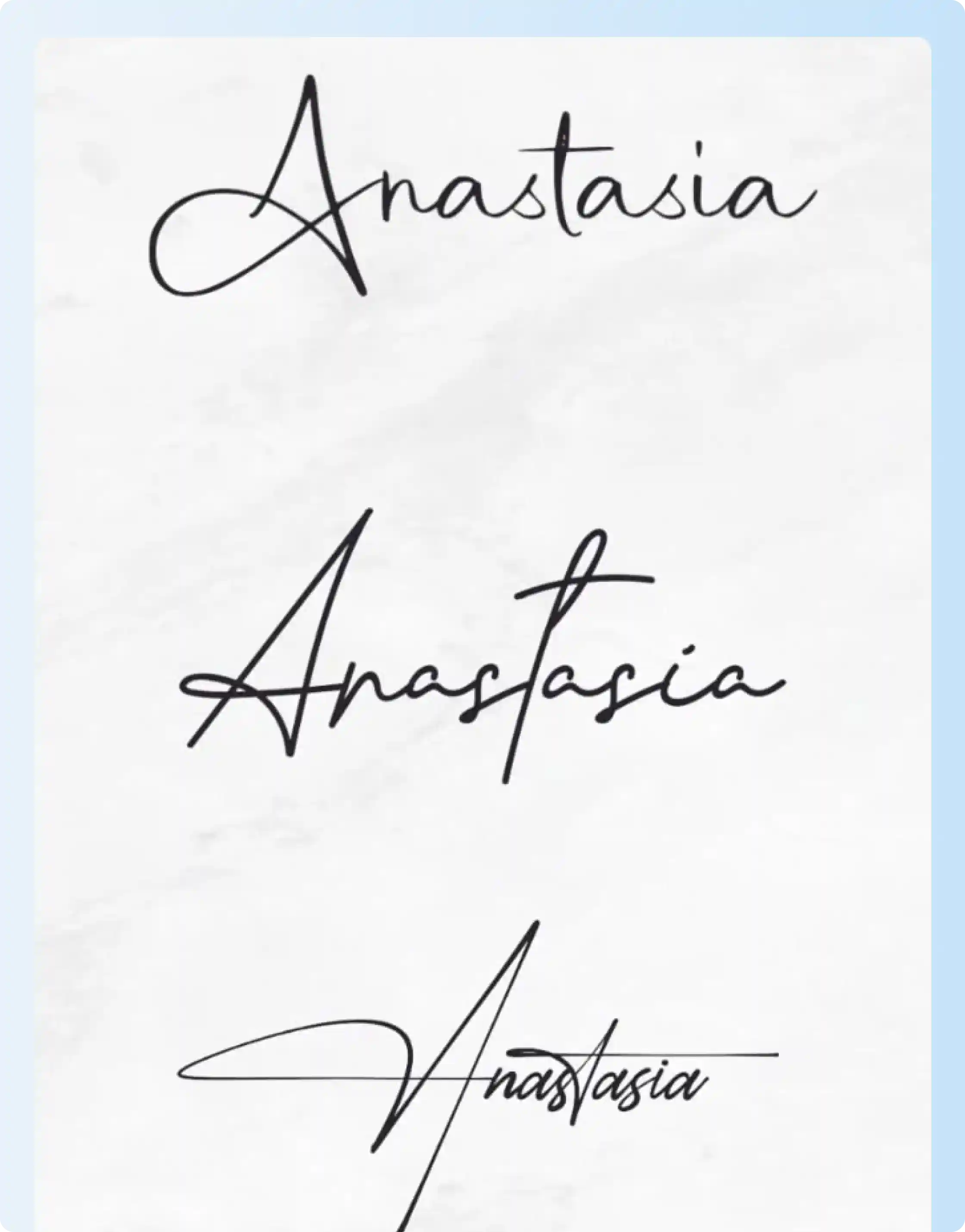 Minimalist signature ideas with clean strokes, simple initials, and light underlines 