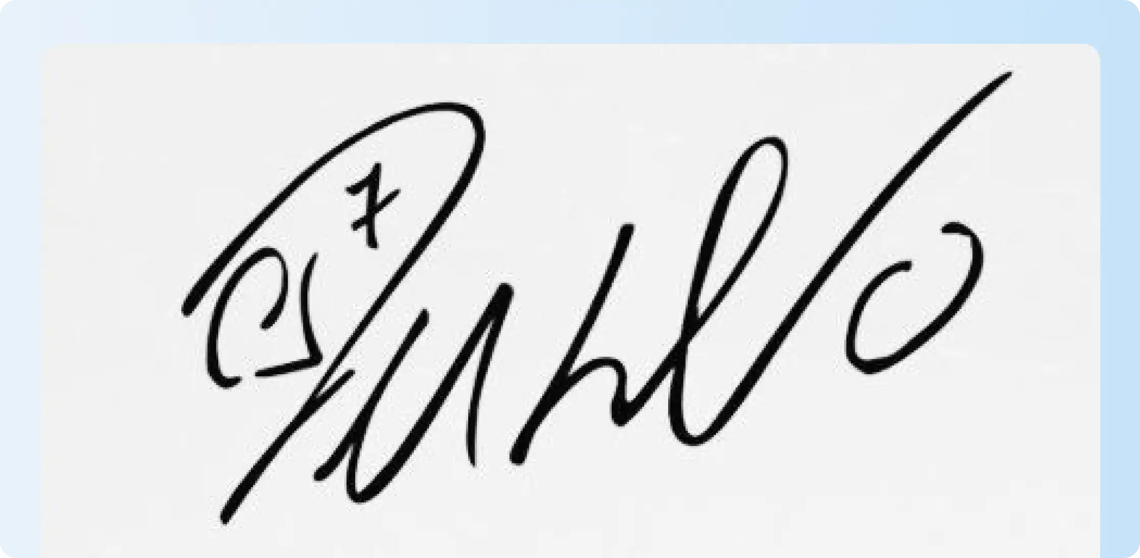 Cristiano Ronaldo signature example