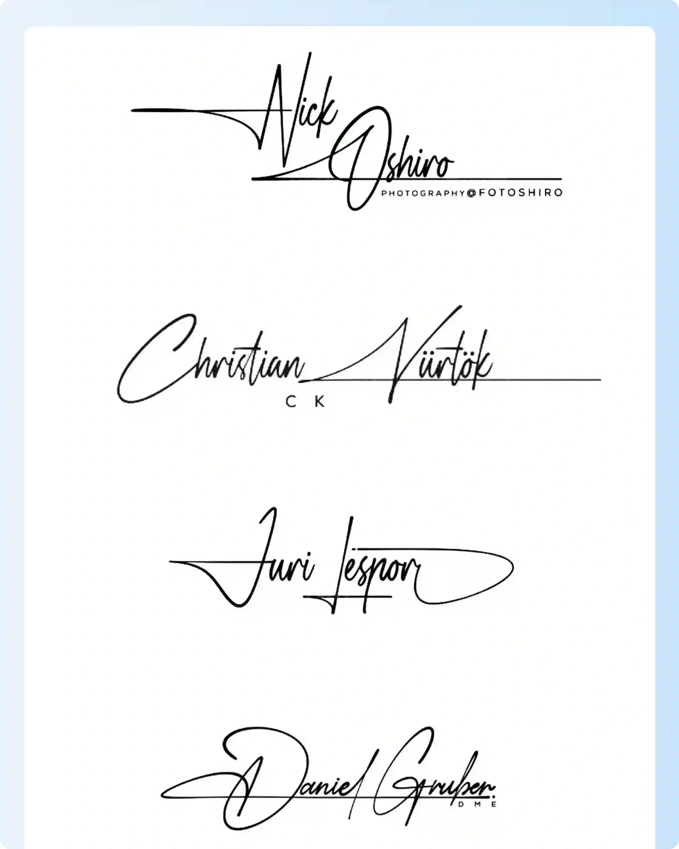 Wet Signature ideas