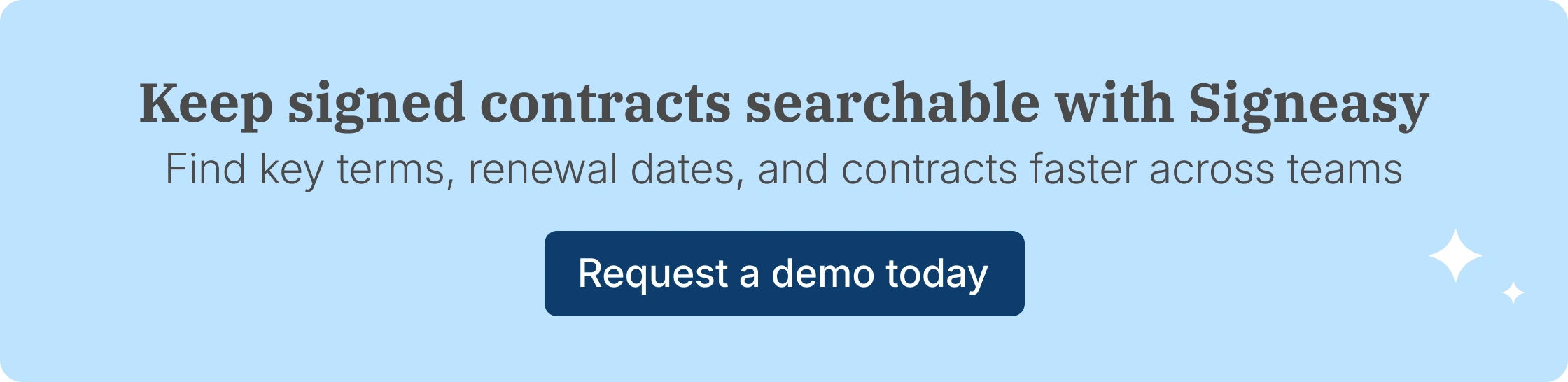 Signeasy AI contract search and renewal tracking workflow