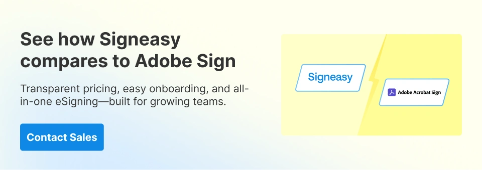 Signeasy vs Adobe Sign comparison