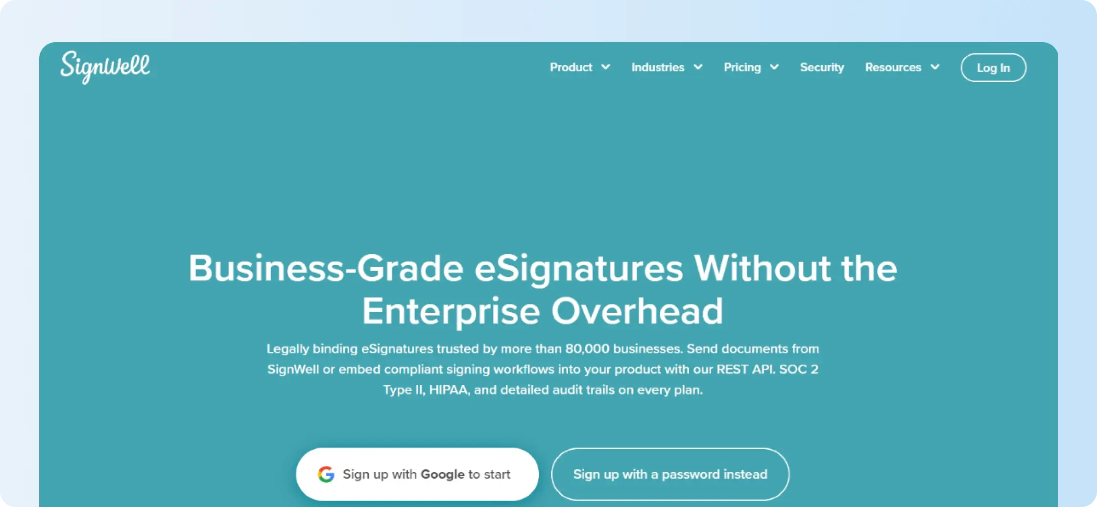 SignWell is an electronic signature software for small teams