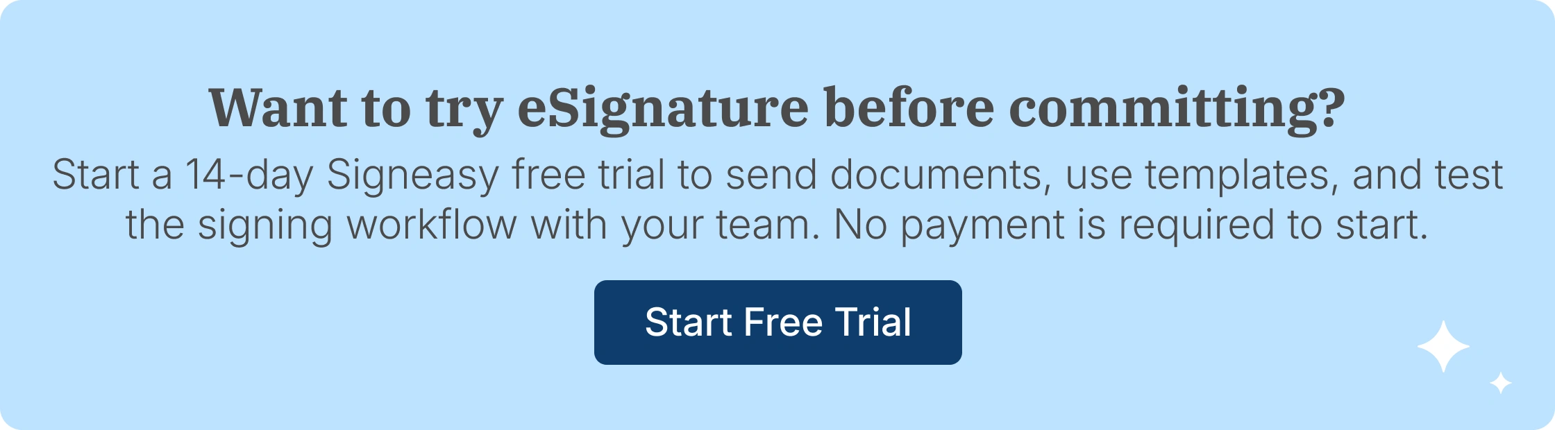 Want to try eSignature before committing