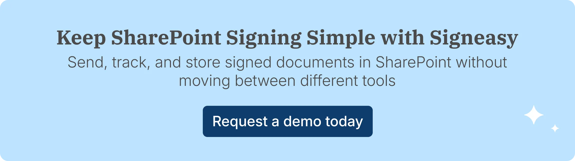Signeasy SharePoint integration for sending and tracking signature requests