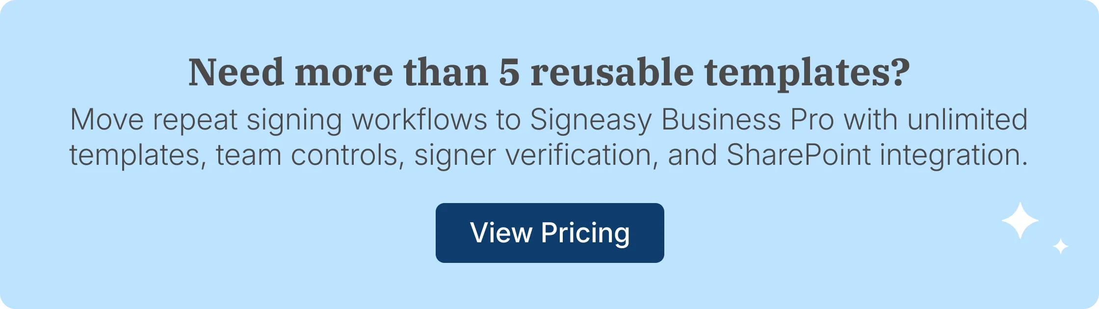 Signeasy Business Pro for repeat team signing workflows