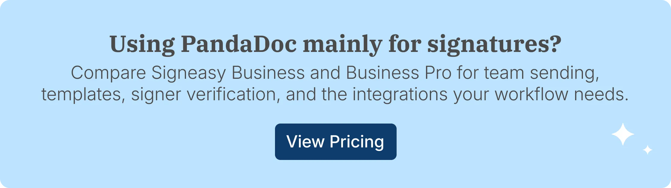 Using PandaDoc mainly for signatures?