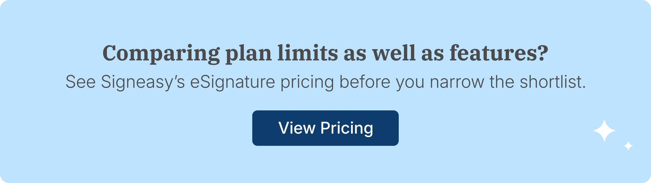 Comparing plan limits as well as features