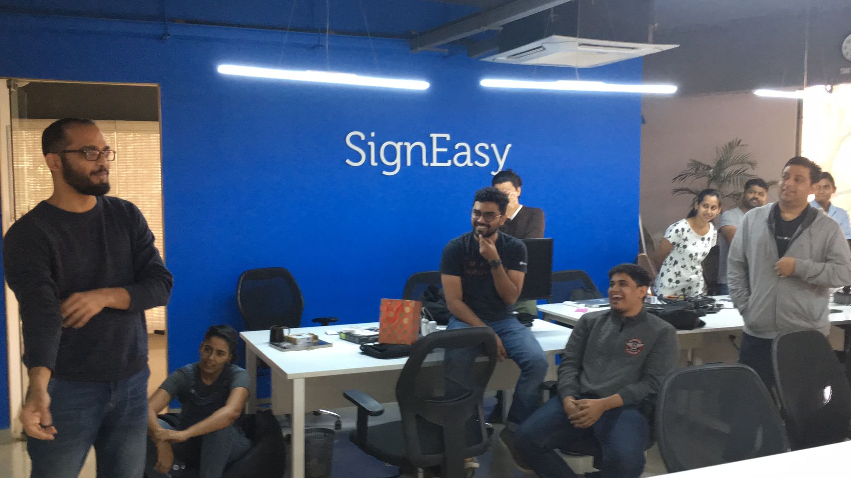 Team-members-assembled-their-crew-with-contagious-enthusiasm-by-pitching-their-ideas-and-talking-other-members-into-joining-their-project