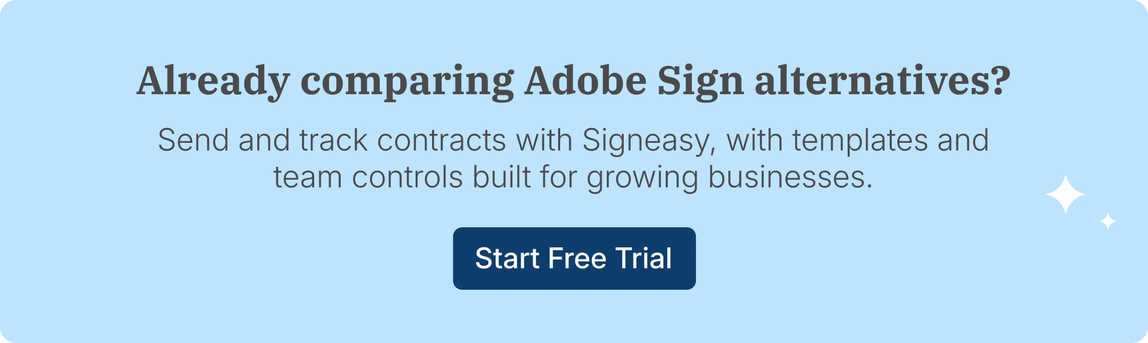 Signeasy as an Adobe Sign alternative for sending and tracking contracts