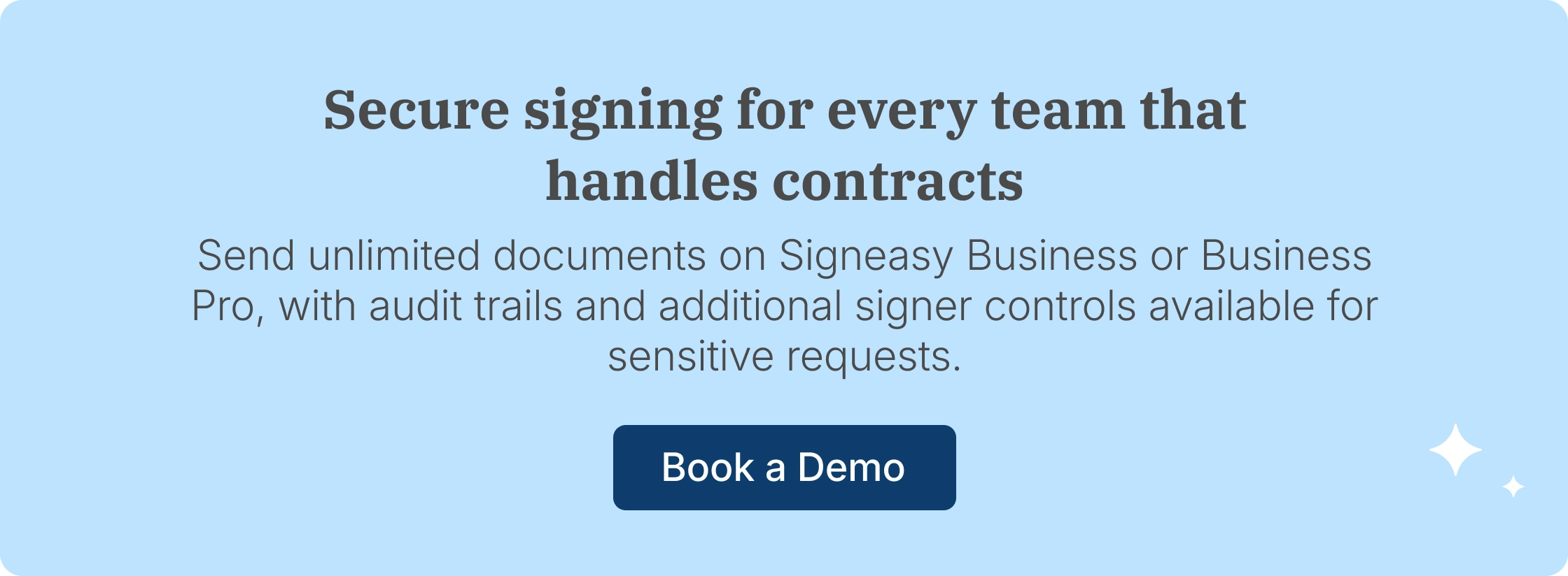 Signeasy eSignature workflow with document preparation, signer verification, and audit records.