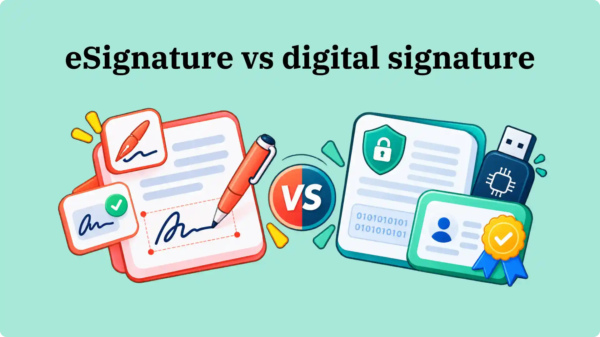 e signature vs digital signature: how the methods differ