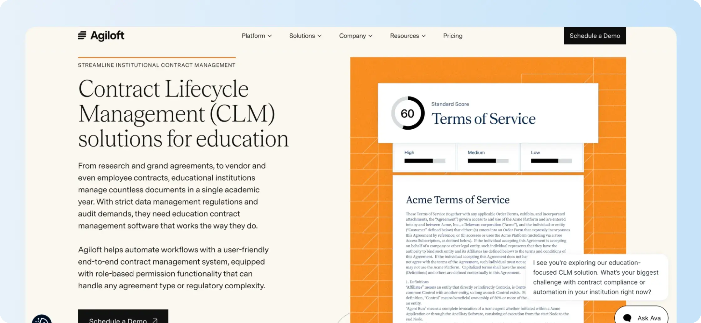 Agiloft contract lifecycle management interface with configurable approval workflows