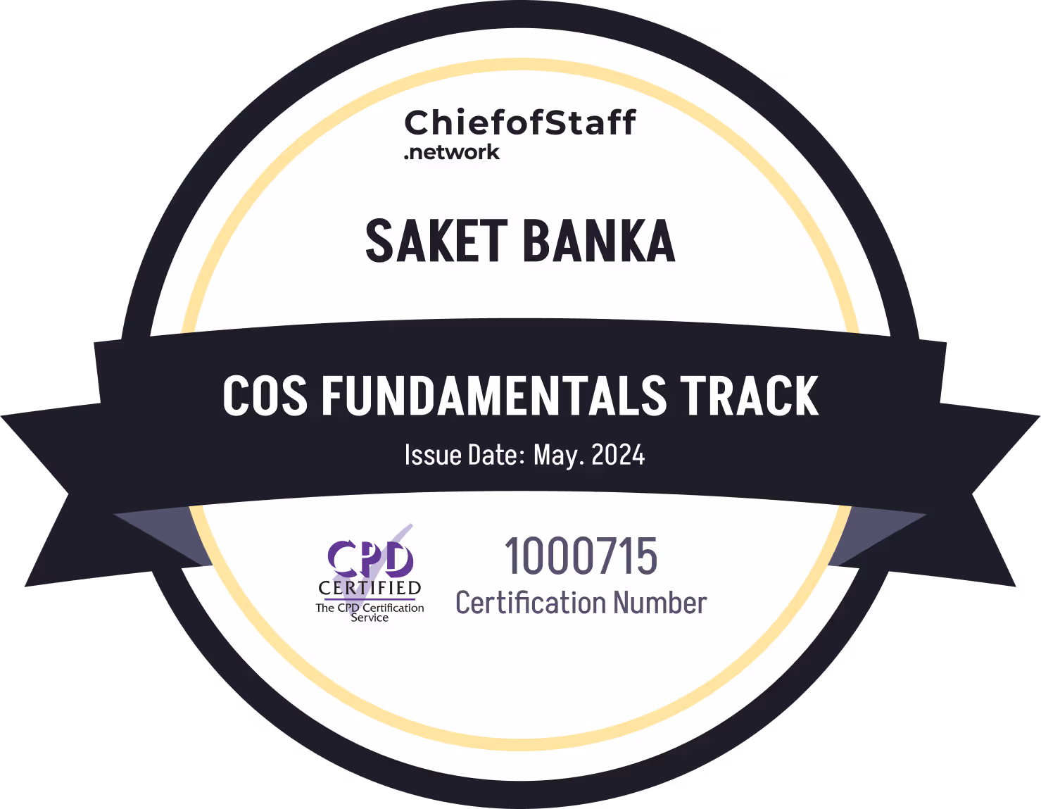 Chief of Staff Fundamentals Track (Saket Banka)