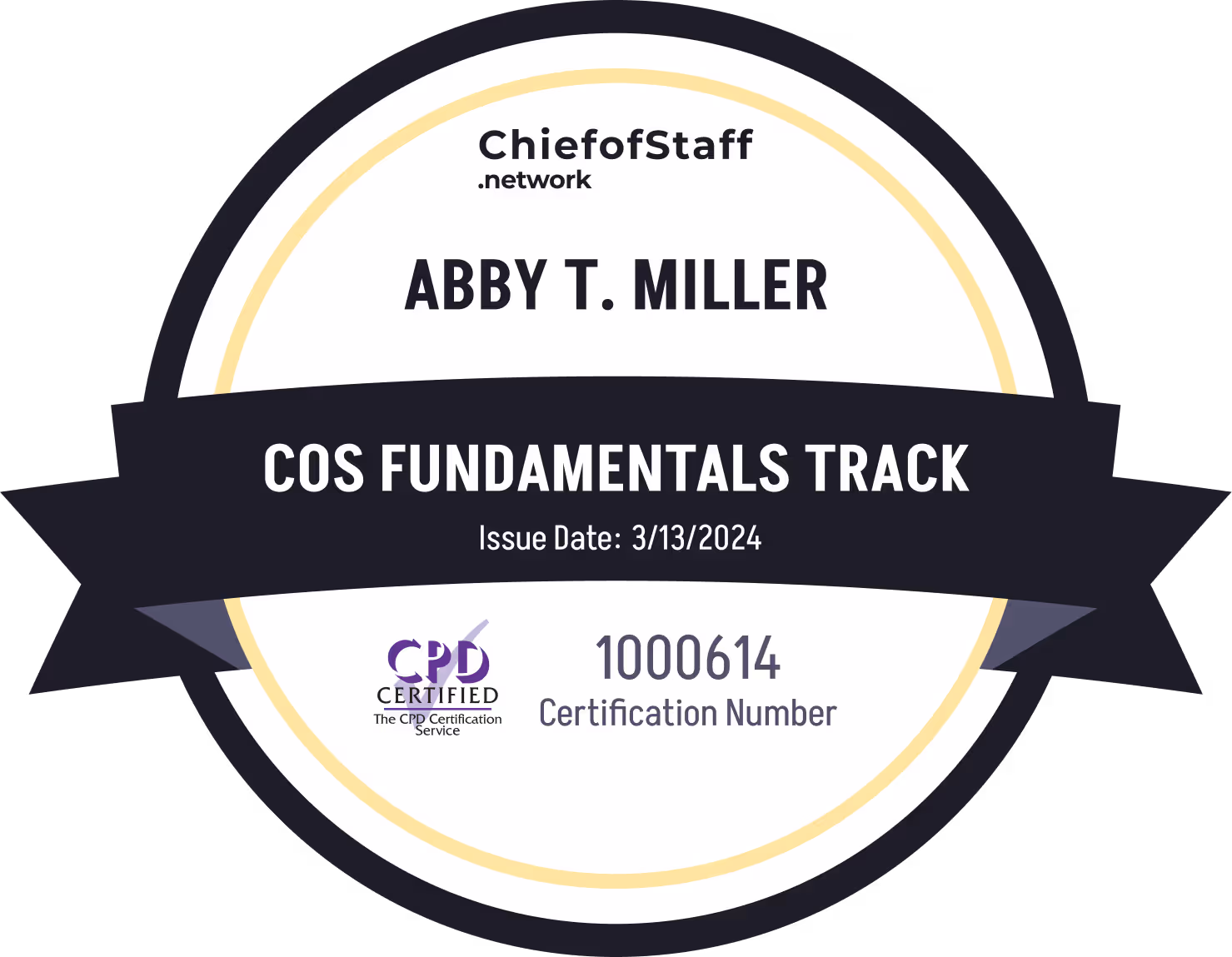 Chief of Staff Fundamentals Track (Abby T. Miller)