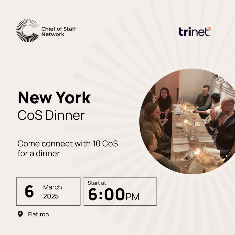 NYC CoS Dinner (Thurs Mar 6)