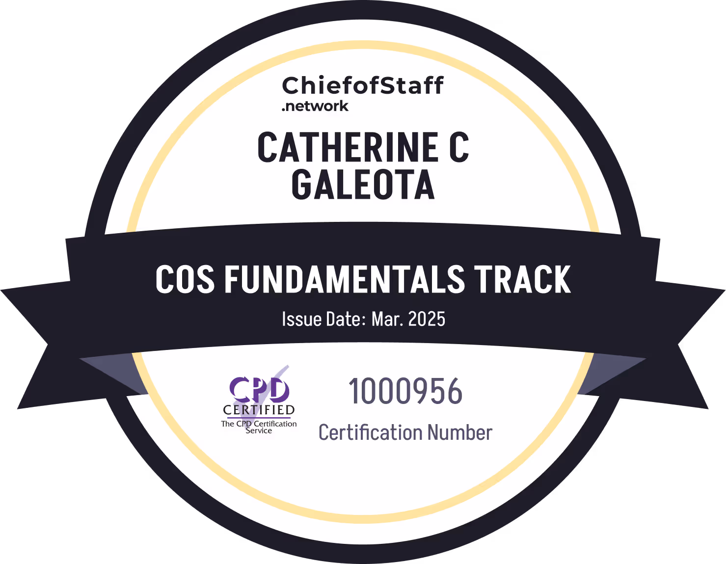 Chief of Staff Fundamentals Track (Catherine C Galeota)